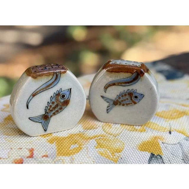 1960s 1960s Tonala Folk Art Ceramic Salt & Pepper Shakers For Sale - Image 5 of 8