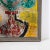 Modernist Ceramic Tile Wall Plaque of Sunflowers Signed Gilbert Valentin For Sale - Image 11 of 13