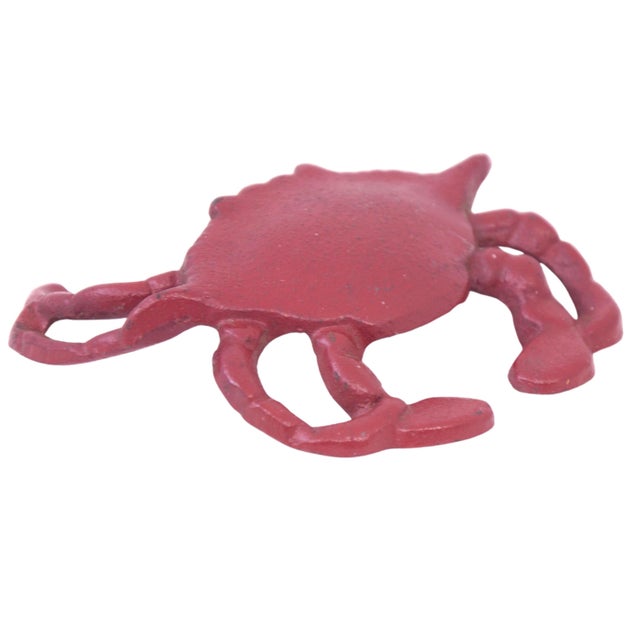 Nautical Red Cast Iron Crab For Sale - Image 3 of 4