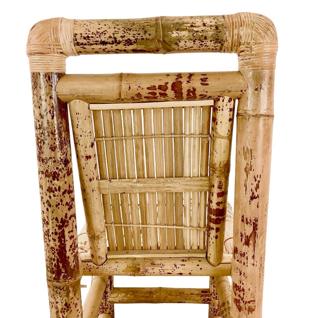 Vintage Natural Bamboo Side Chair With Wrapped Details For Sale - Image 10 of 18