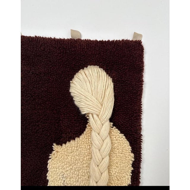 1960s Wool Tapestry of Nude Seated Woman in the style of Don Freedman, 1960s For Sale - Image 5 of 17