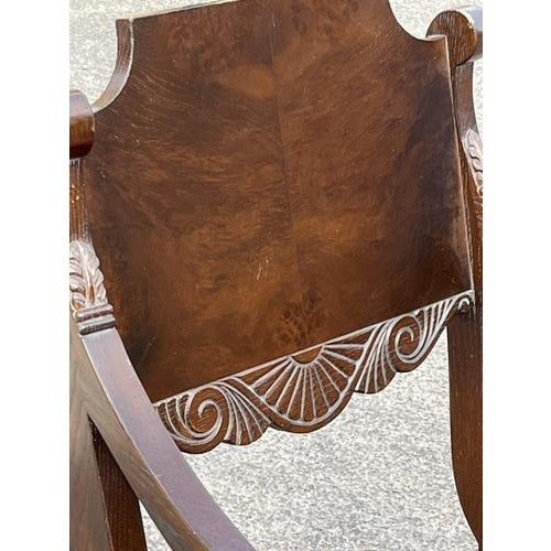 Empire French Mahogany Library Armchairs, Set of 2 For Sale - Image 4 of 11