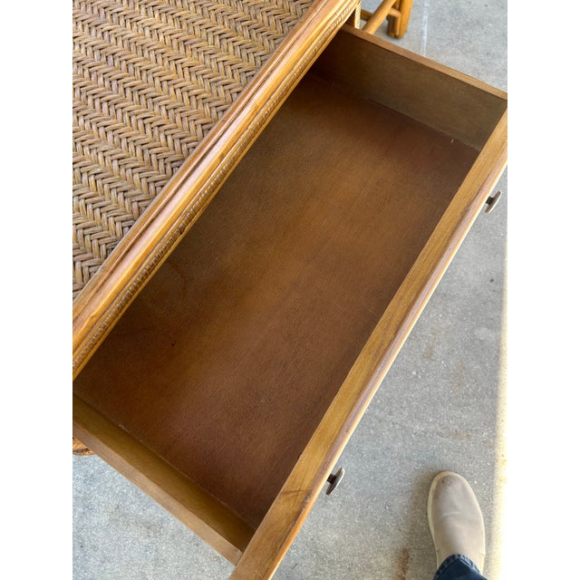 1990s Vintage Rattan Nigthstands - Pair For Sale - Image 5 of 5