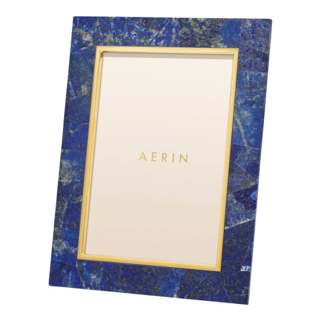 AERIN Cassiel Mosaic Frame 5" x 7" in Lapis For Sale