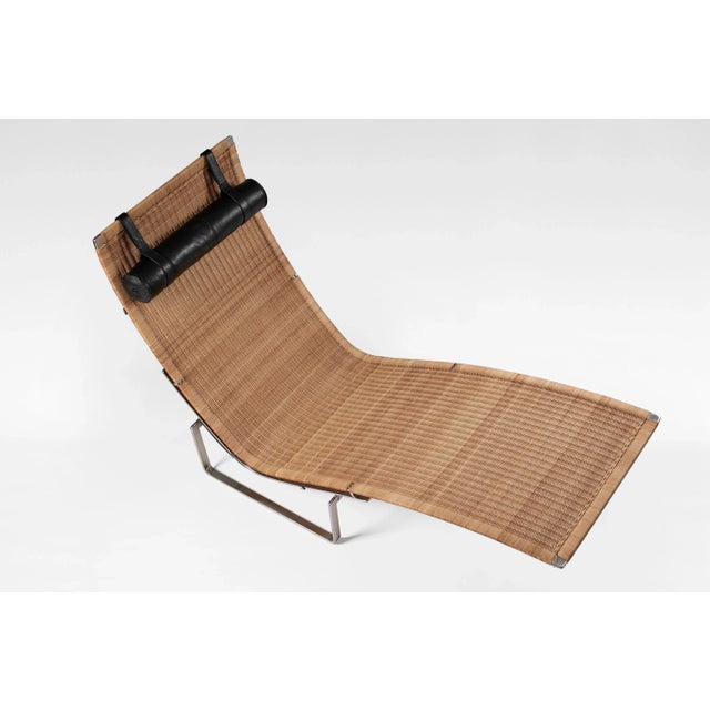 Vintage PK 24 Chaise Lounge in Leather by Poul Kjærholm for Fritz Hansen For Sale - Image 6 of 9
