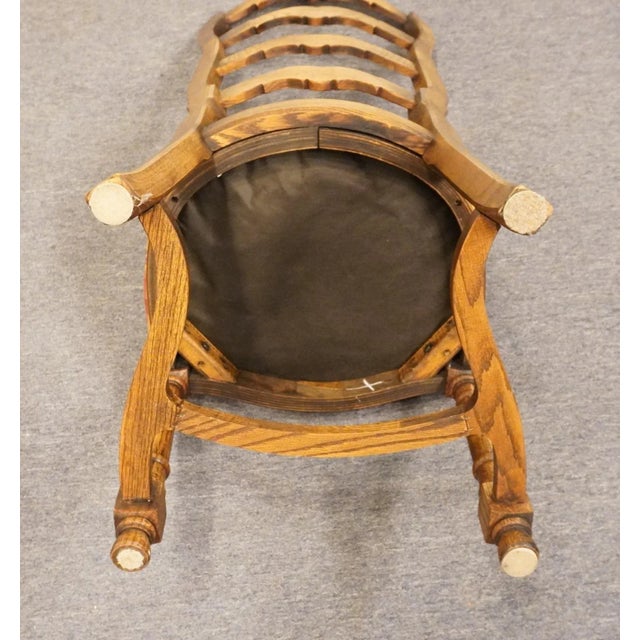 Vintage Antique Country French Style Ladderback Dining Side Chair For Sale - Image 11 of 11