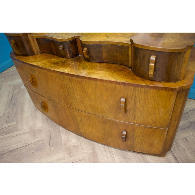 Art Deco British Burr Walnut Dressing Chest, 1930s For Sale - Image 4 of 11
