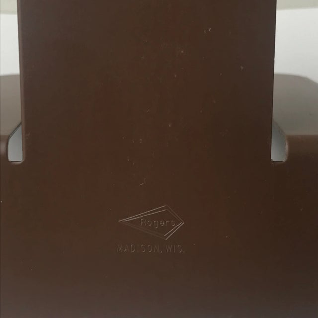 Faux Wood Grain Metal Bookends - Set of 2 For Sale In San Francisco - Image 6 of 13