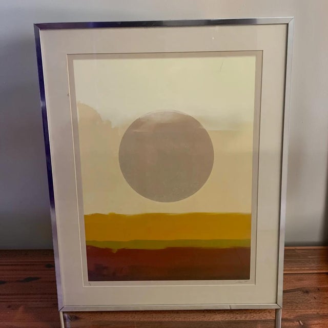 Abstract Vintage 1976 Sunrise Abstract Art - Numbered 1/1 Signed For Sale - Image 3 of 7