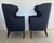 A pair of bench-made wingback armchair by Cisneros Upholstery of Chicago, modeled after an antique English Georgian...