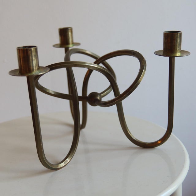 Mid-Century Modern Friendship Knot Candleholder by Josef Frank for Svenskt Tenn, 1930s For Sale - Image 3 of 9