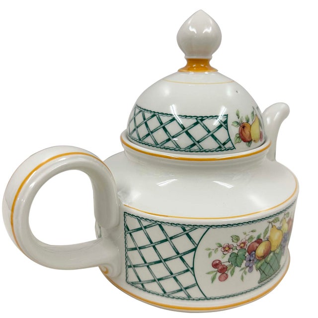 1980s Vintage Villeroy & Boch Basket Pattern Teapot With Lid, Germany For Sale - Image 5 of 9