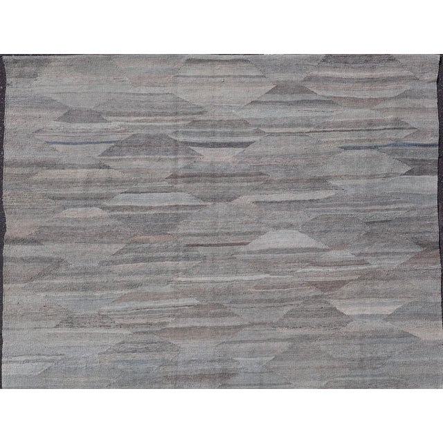 Modern Casual Tribal Kilim Rug by Keivan Woven Arts, 6'8" X 9'6" For Sale In Atlanta - Image 6 of 12