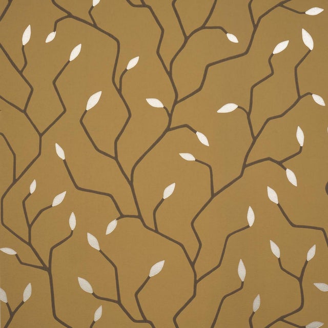 SAMPLE - Schumacher Cymbeline Wallpaper In Gold For Sale