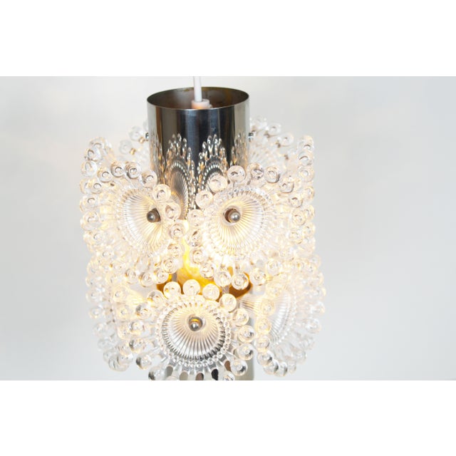Silver Vintage Chrome Pendant Lamp from Sölken Leuchten, 1970s For Sale - Image 8 of 9