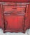 Vintage Bamboo & Rattan Vermillion Red Faux Tortoise Shell Side Table - Newly Painted For Sale In Mobile - Image 6 of 11