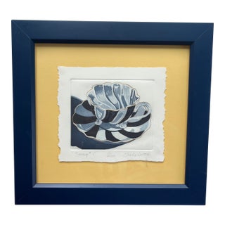 Limited Edition Blue and Gold Teacup Print For Sale