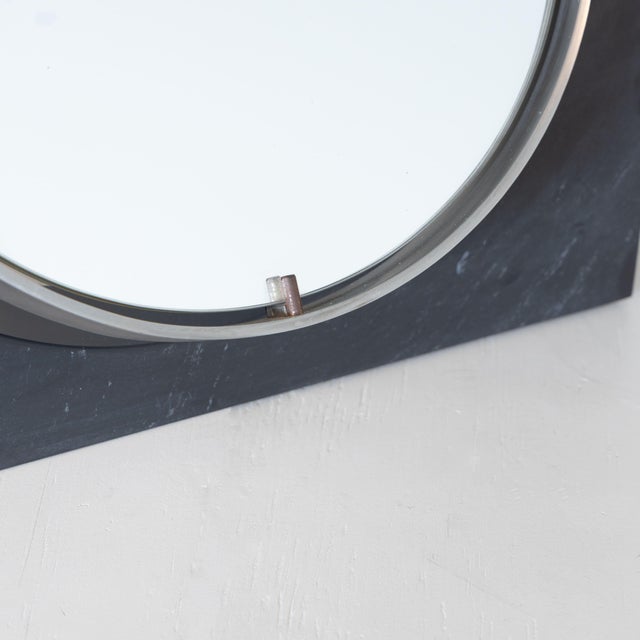 Slate Table Mirror by Angelo Mangiarotti, 1960, in Good conditions. Designed 1960 to 1969
