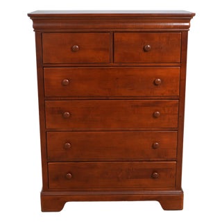 Stanley Young America Cherry 6 Drawer Chest For Sale