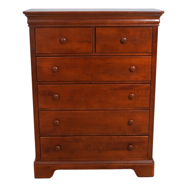 Stanley Young America Cherry 6 Drawer Chest For Sale
