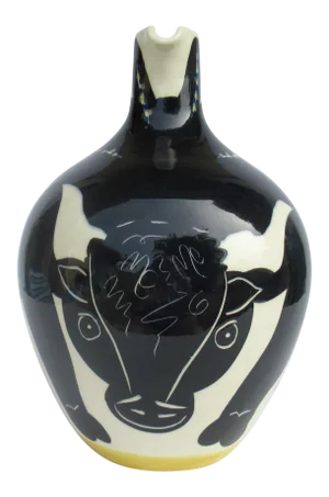 Vintage C.1970''s Original Signed & Numbered Ceramic Pottery "Taureau" (Bull) Jug With Handle by Picasso, Padilla Foundry
