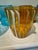 1970s Italian Venini for Disaronno Turquoise and Yellow Glass Ice Buckets -Set of 9 For Sale - Image 10 of 11