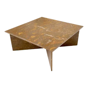 Multicolor Marble X Base Square Marble Coffee Table