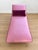 Mid Century Modern Chaise With Adjustable Head Rest. Freshly Reupholstered in Pink Leather Accented With Cherry Mohair Welting. For Sale In New York - Image 6 of 7