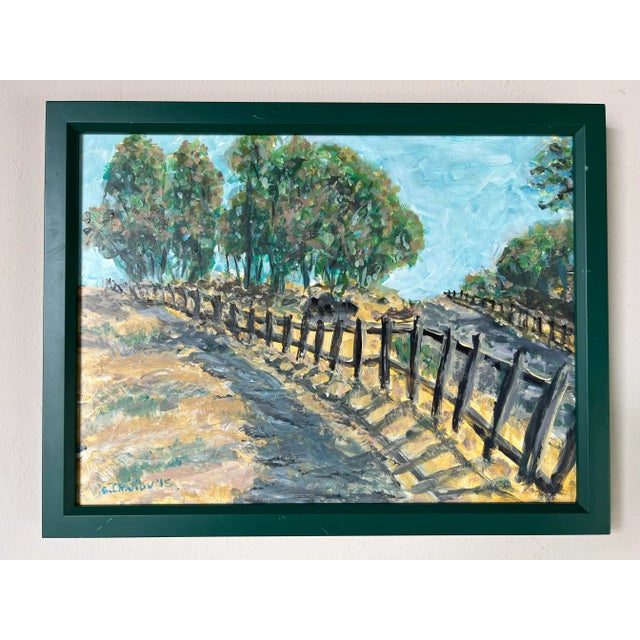 Green B. Charlow Impressionist Landscape Oil Painting, Framed For Sale - Image 8 of 12