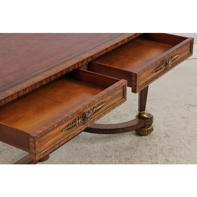 Maitland Smith French Empire Leather Top Desk For Sale In Philadelphia - Image 6 of 18