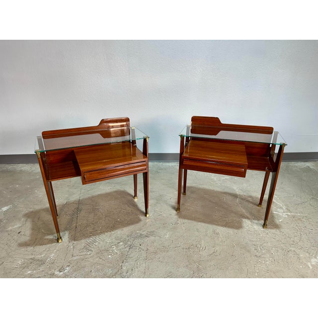 1950s Pair of Italian Mid Century Modern Nightstands For Sale In Tampa - Image 6 of 12