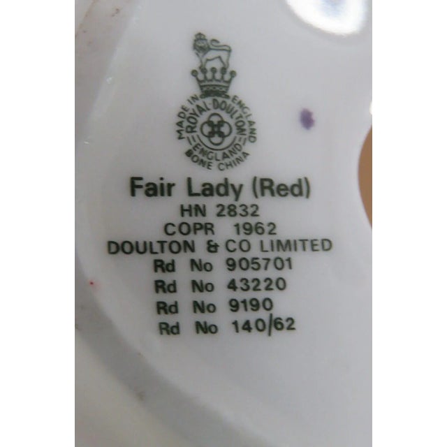 Royal Doulton Royal Doulton Fair Lady Red Hn2832 Bone China Porcelain Figurine For Sale - Image 4 of 11
