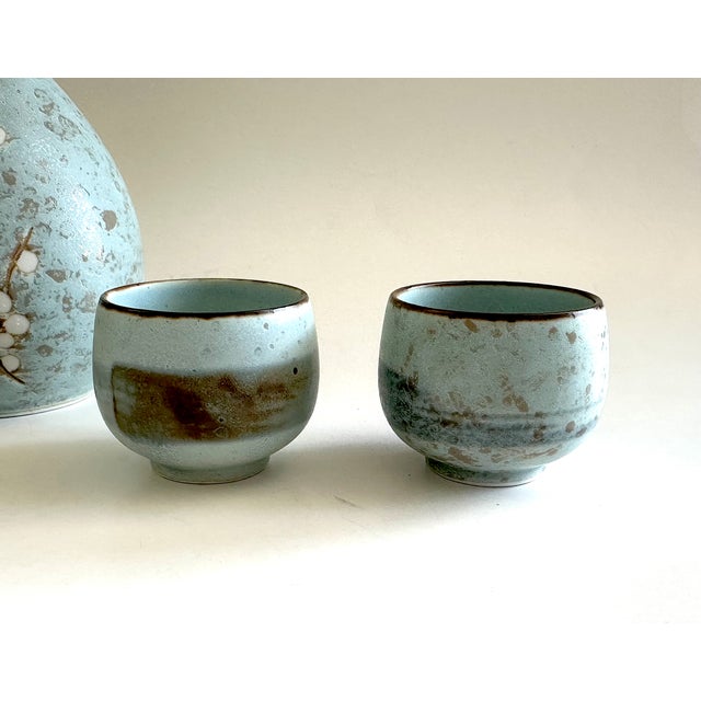 1990s Japanese Ceramic Sake Set For Sale - Image 5 of 11