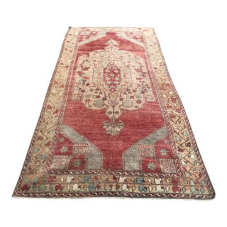 Oushak Handmade Naturel Wool and Wool Rug For Sale
