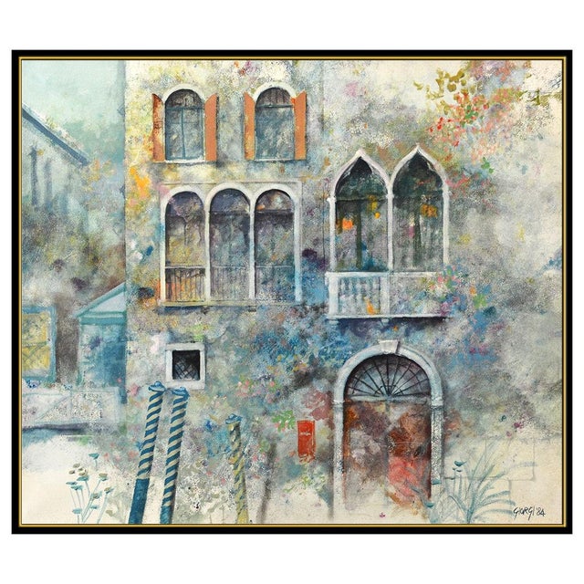The artwork here, "Home on the Canal", is a wonderful depiction Venice's iconic architecture, that is saturated with acute...