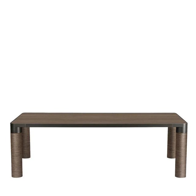 Contemporary Bold Rectangular Brown Wood Dining Table by Elisa Giovannoni For Sale - Image 3 of 3