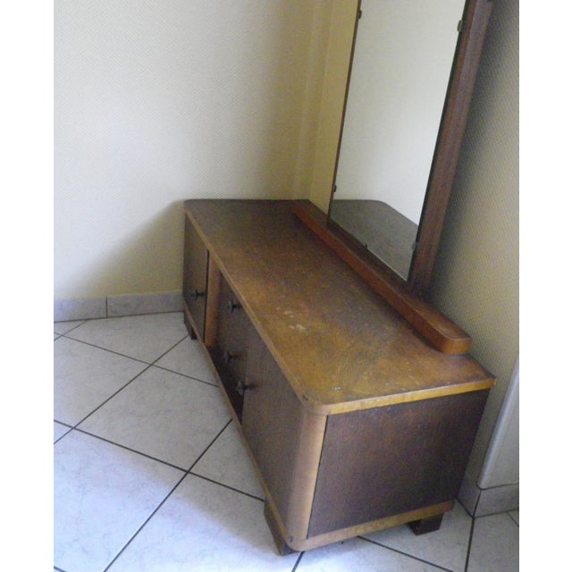 Vintage Boat-Style Dressing Table with Mirror, 1940s For Sale - Image 4 of 18