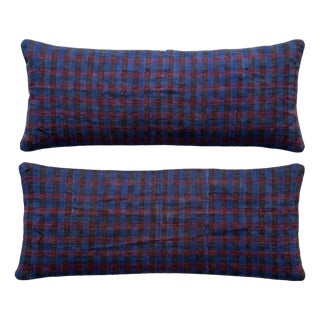 Turkish Bedding Kilim Pillow Cover 16'' X 46'' - Set of Two For Sale