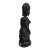 Mid 20th Century African Hand Carved Ebony Wood Kneeling Female Figure Statue For Sale