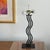 1980s Tall Postmodern Memphis Style Wave table Lamp by Alsy. Sculptural wavy bars are powder coated in a matte black...