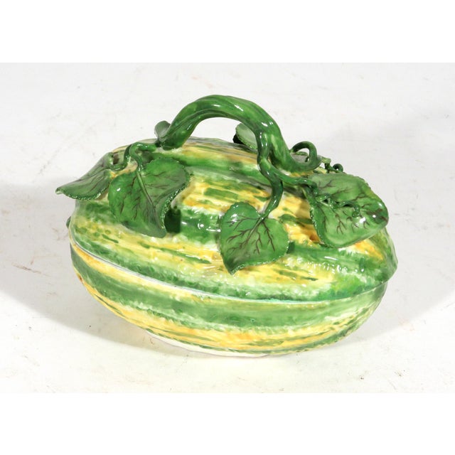 Meissen Porcelain 18th Century Tromp l'Oeil Tureen in the Form of a Melon For Sale - Image 14 of 16
