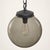 1970s Mid Century Modern Smoked Glass Globe Pendant Light, Black Metal, Ceiling Fixture For Sale - Image 9 of 13