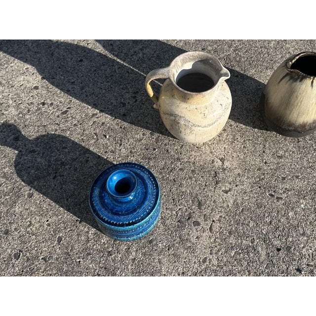 Rimini Blu Ceramic Vase from Bitossi, Italy, 1960s For Sale - Image 14 of 16