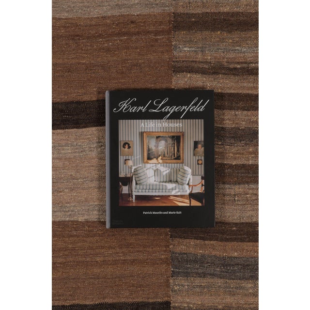 Oversized Vintage Mazandaran Runner Kilim in Brown With Stripes - Rug & Kilim For Sale - Image 9 of 9