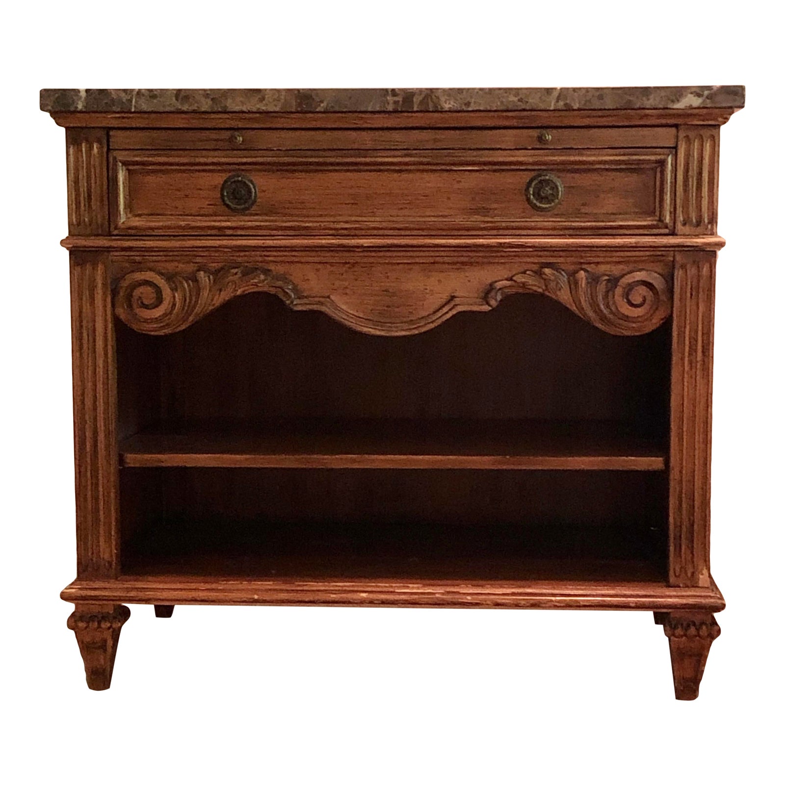 Vintage Jeffco Marble Topped Tray Nightstand Chairish