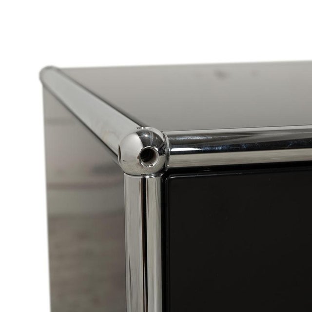 Black Metal and Chrome Sideboard from USM Haller For Sale - Image 8 of 16