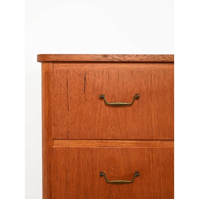 1950s Scandinavian Teak Chest of Drawers with Black Legs, 1950s For Sale - Image 5 of 10