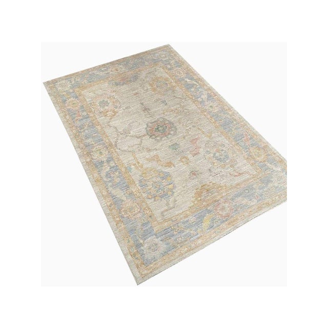 Textile 4x6 Turkish Oushak Area Rug - 111075 For Sale - Image 7 of 8