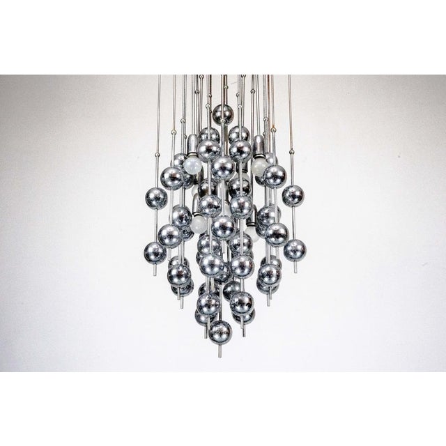 1970s Italian Chrome Chandelier with Spherical Elements, 1970s For Sale - Image 5 of 17