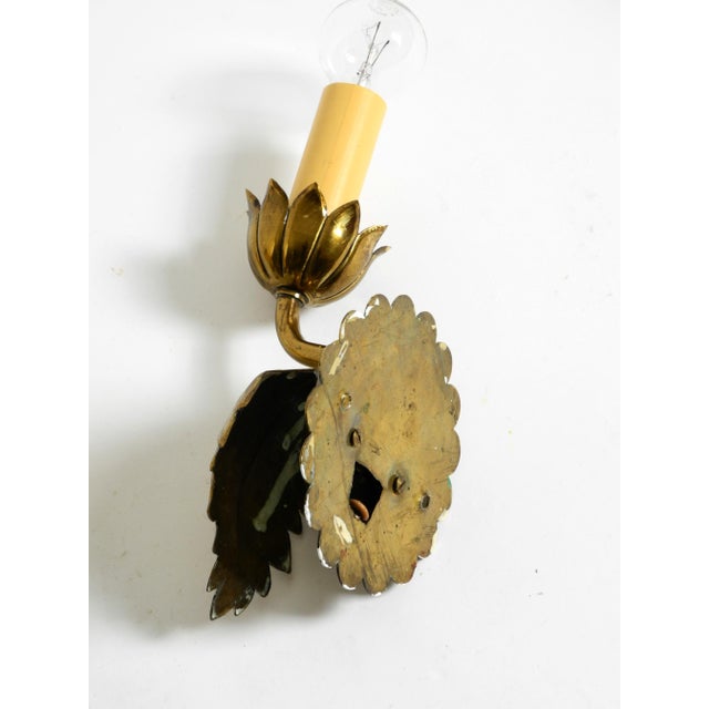 Mid-Century Modern Floral Wall Lamps in Brass, 1950s, Set of 2 For Sale - Image 18 of 18